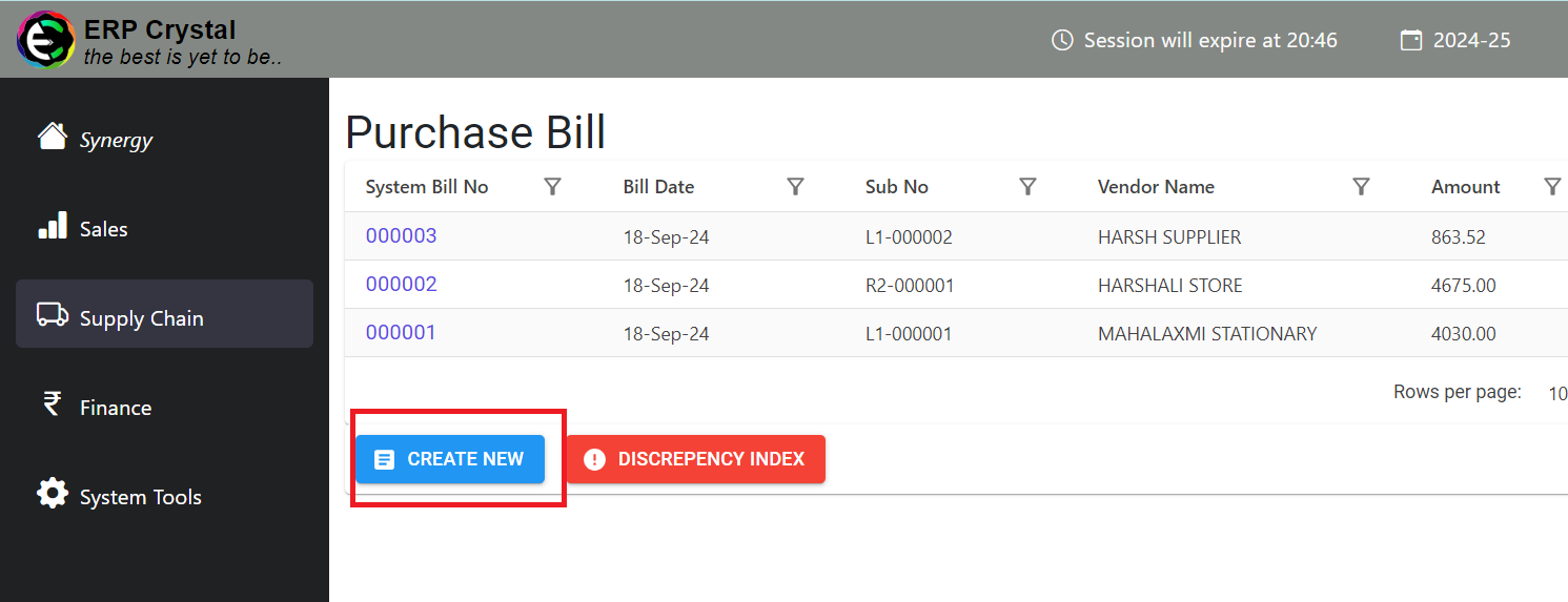Navigate to Supply Chain