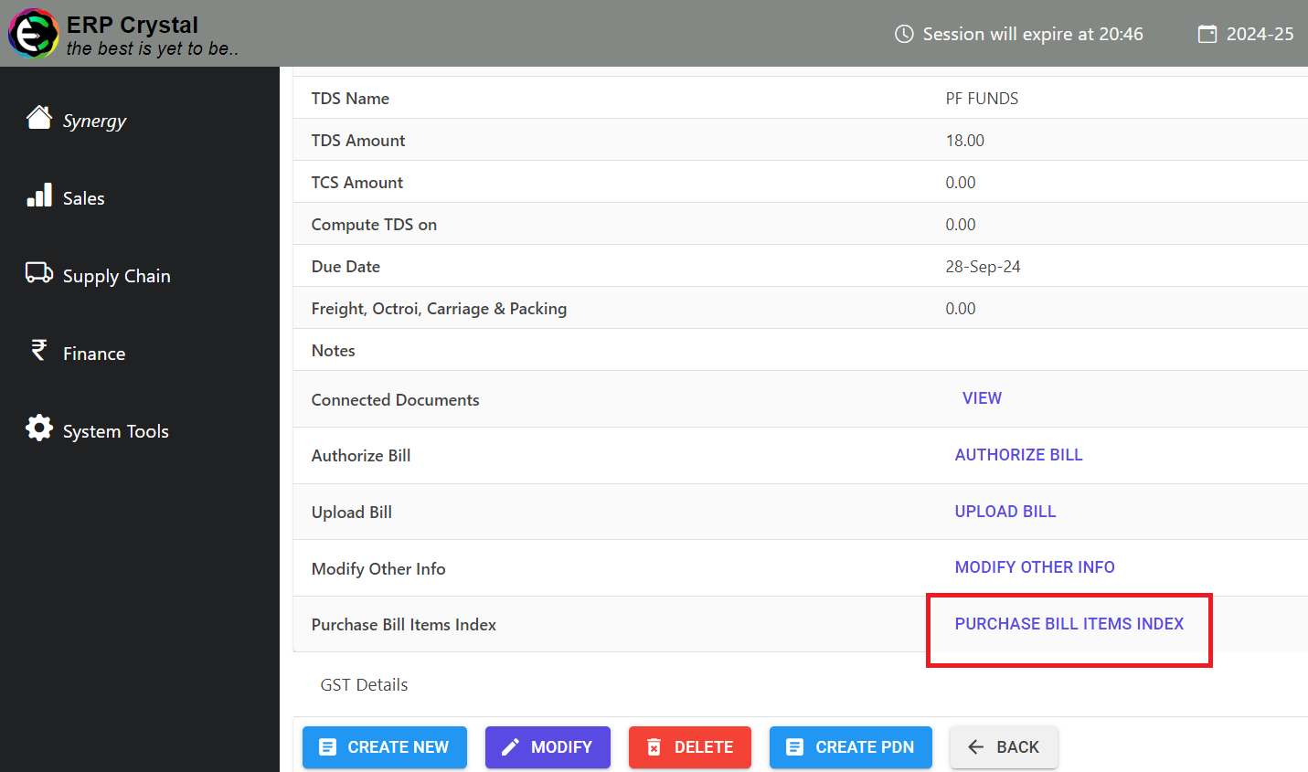 Navigate to Supply Chain