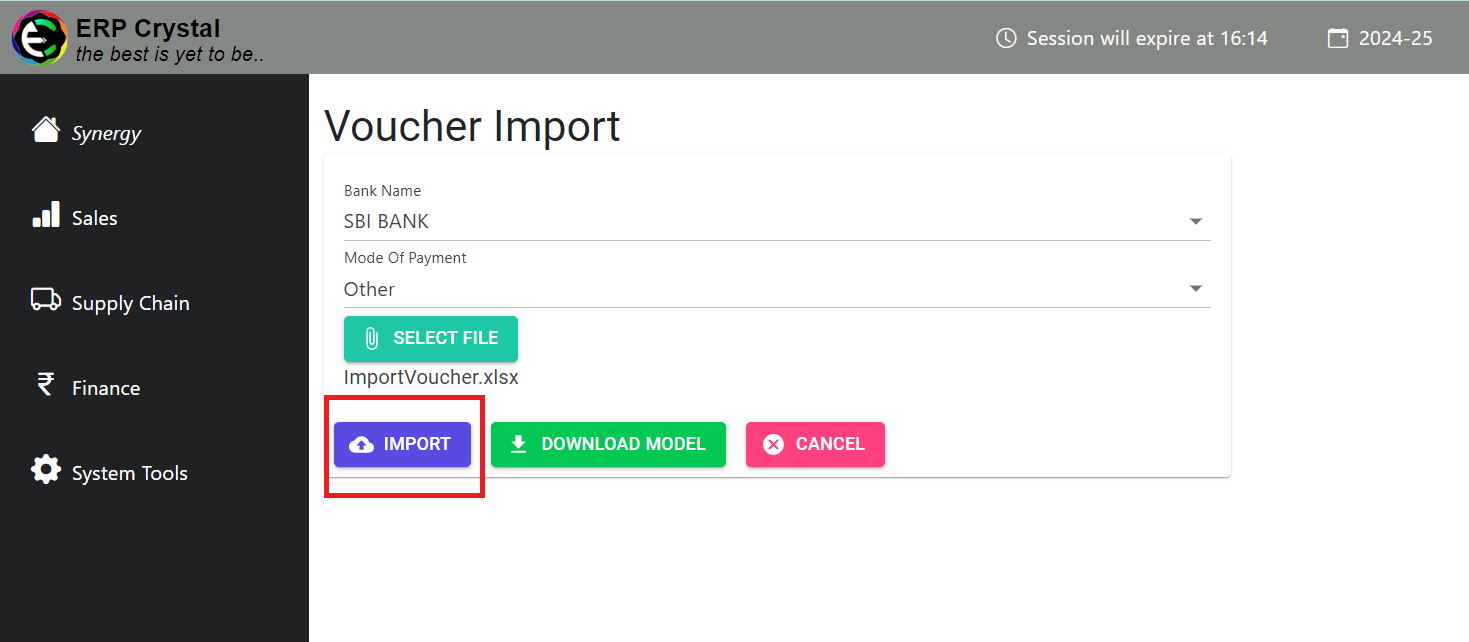 Navigate to Sales Module