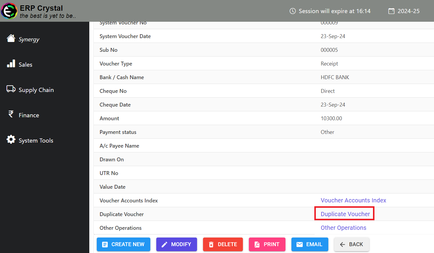 Navigate to Sales Module