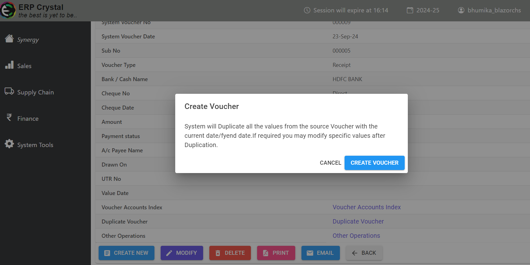 Navigate to Sales Module
