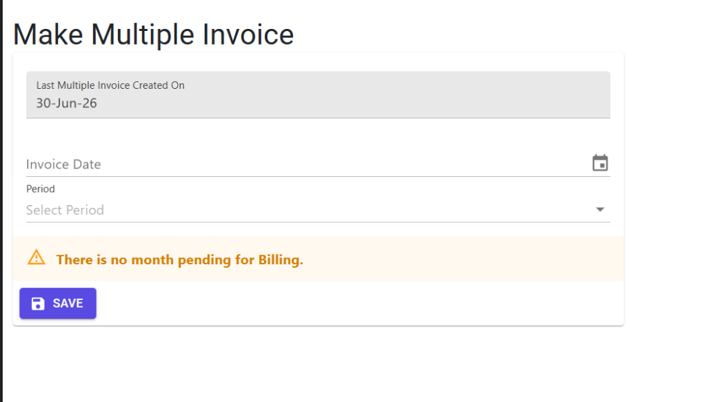 Make Multiple Invoice Interface