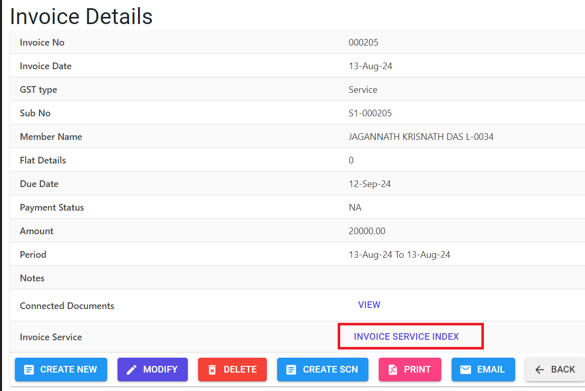 Step 3: Service and Period Selection